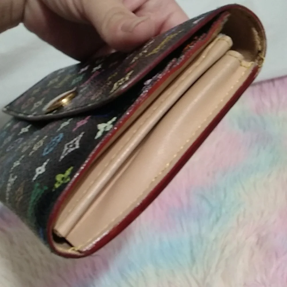 SALE! Auth Louis Vuitton Takashi Murakami Portefeiulle Sarah Collectible Wallet - Picture 4 of 14